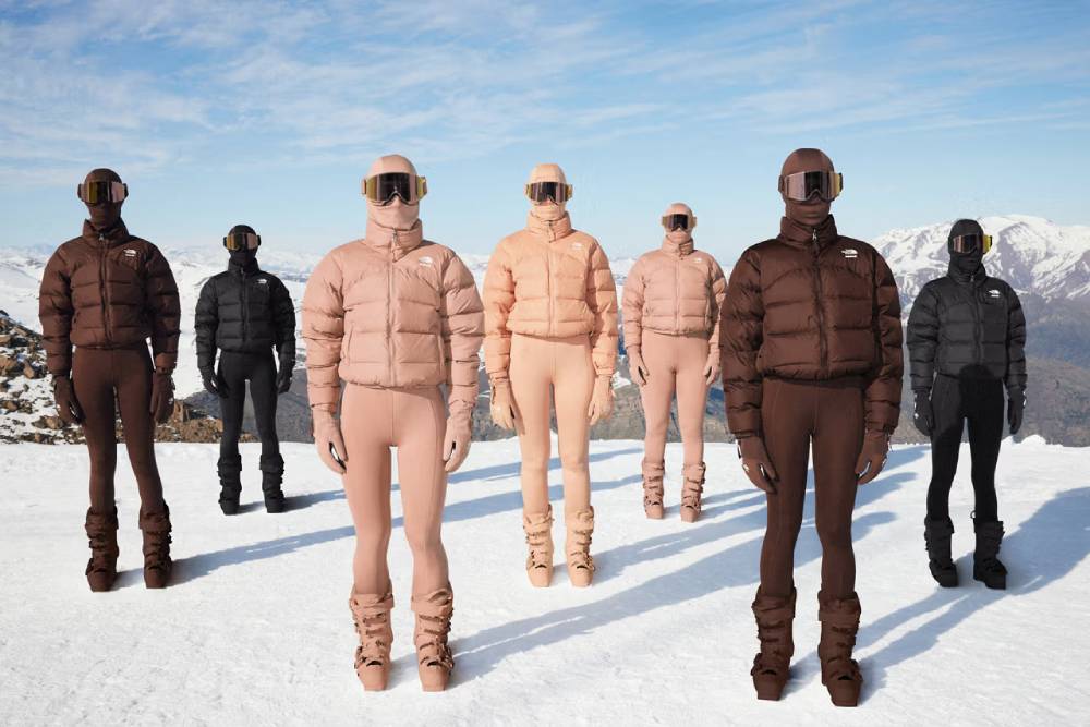 The north face skims