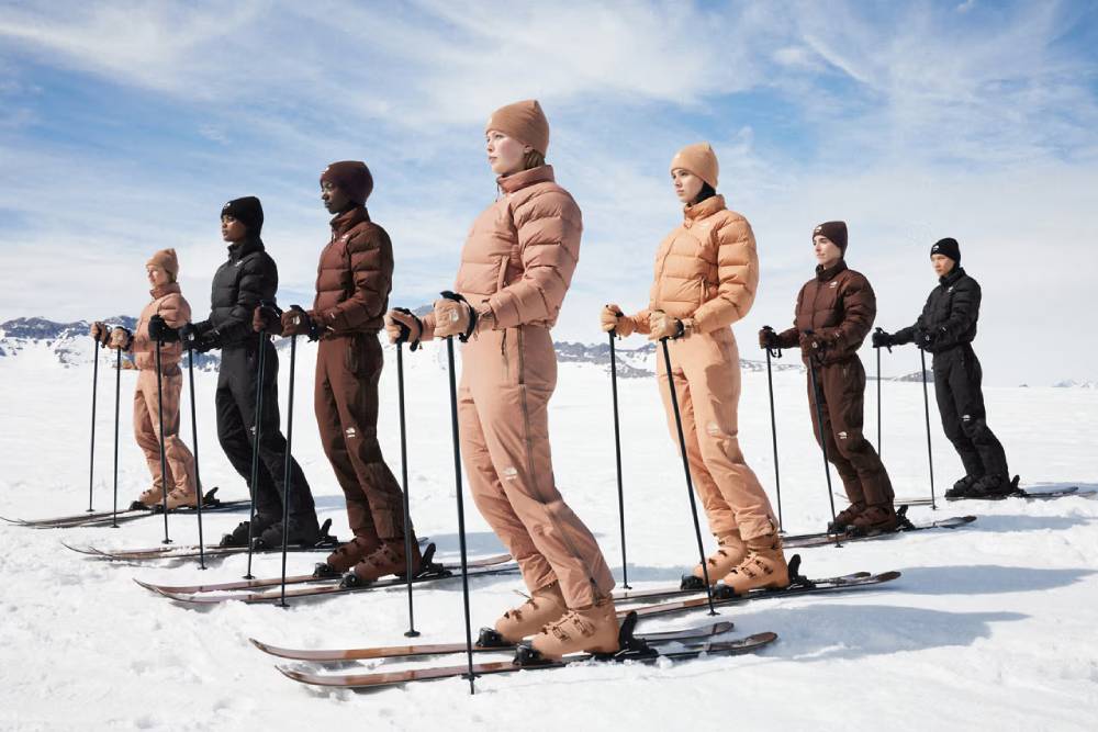 The north face skims