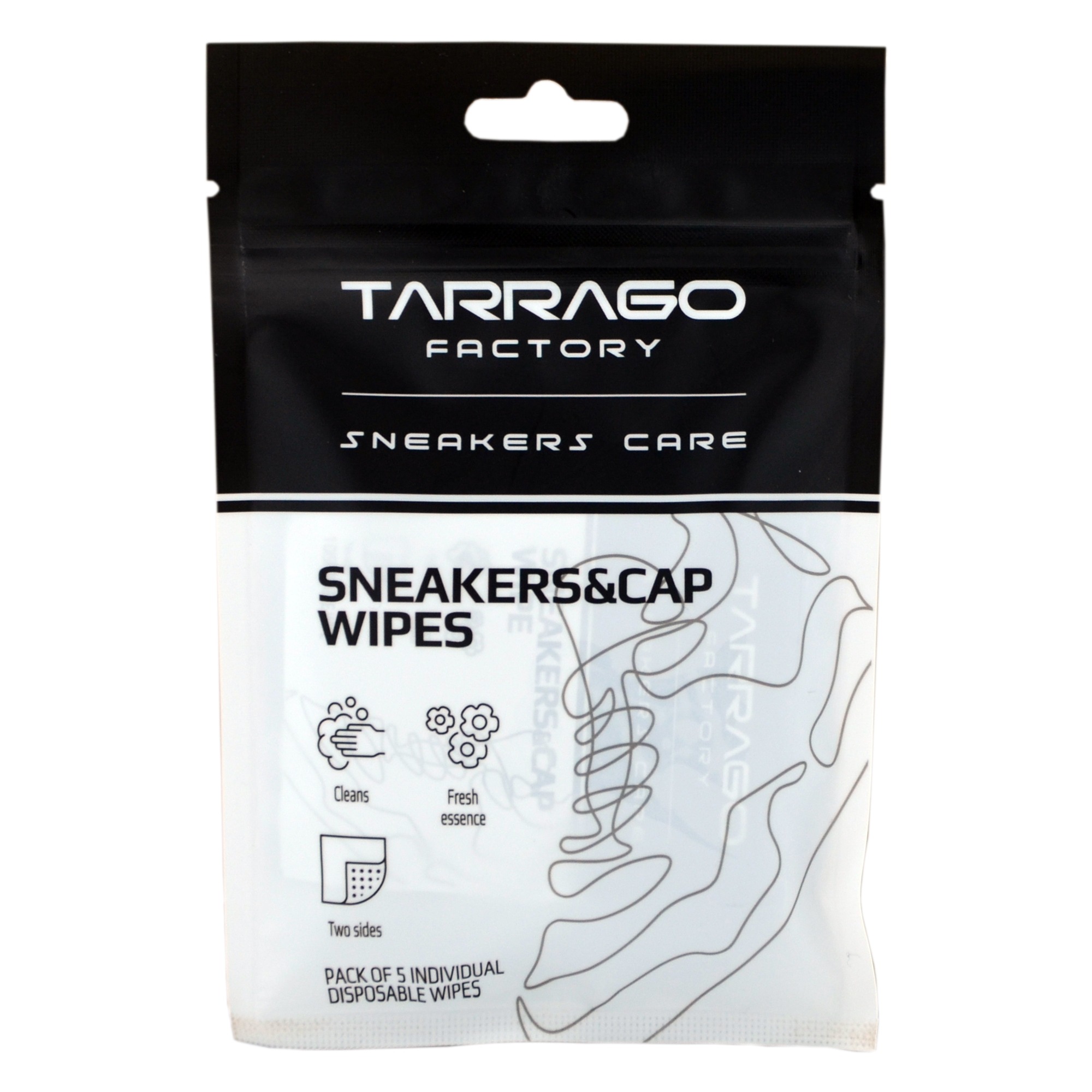 Салфетки Tarrago Sneakers and Caps Wipes для чистки кроссовок 5шт