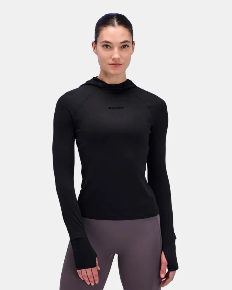 Лонгслив Bandit Running Women's AuraGrid™ Hooded Performance Top - Black