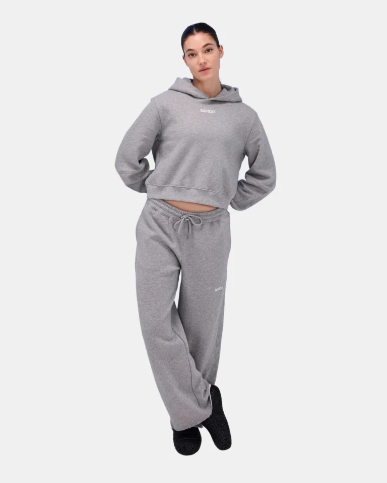 Худи Bandit Running Women's Stitch Logo Cropped Hoodie - Heather Grey