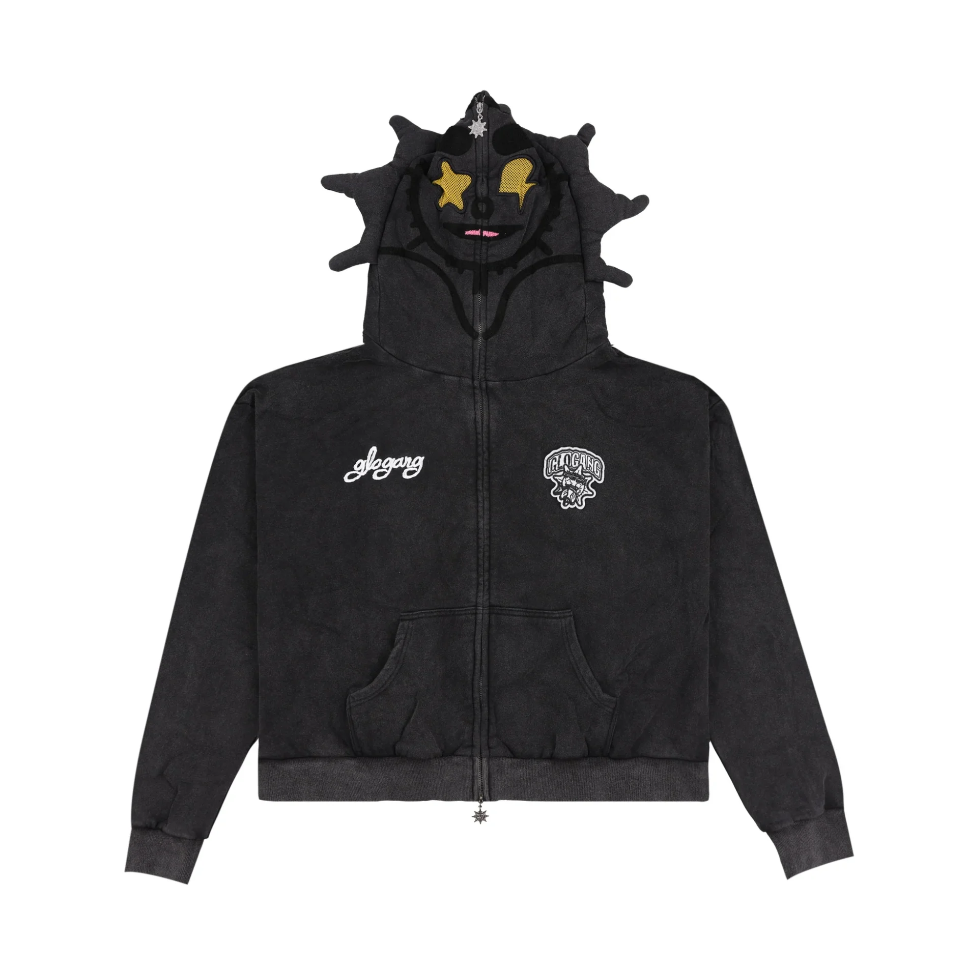 Худи Glo Gang Full Zip Hoodie Black
