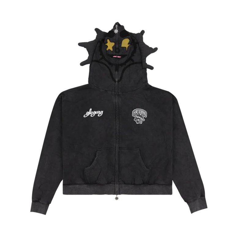 Худи Glo Gang Full Zip Hoodie Black