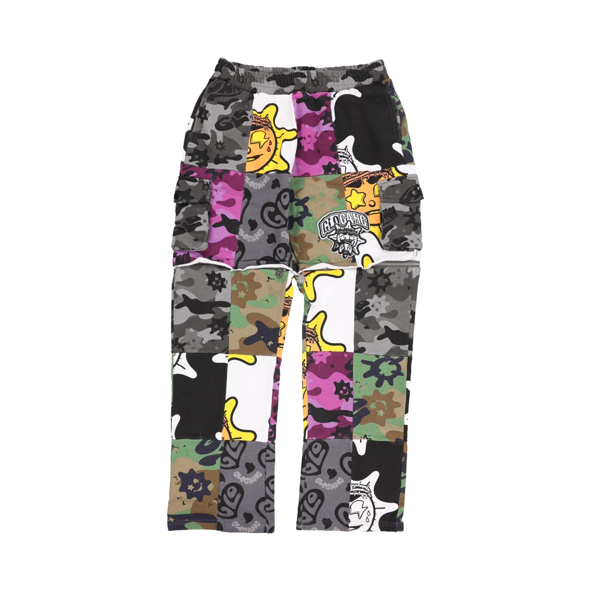 Брюки Glo Gang Patchwork Cargo Zip Off Sweatpant Multi