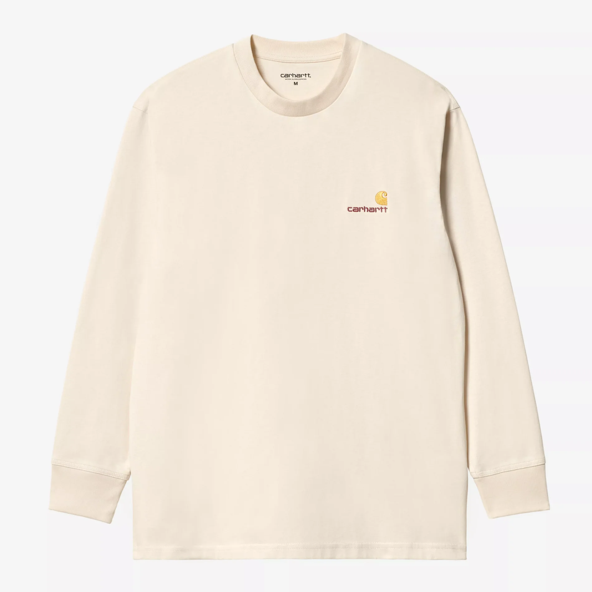 Лонгслив Carhartt WIP L/S American Script T-Shirt Natural