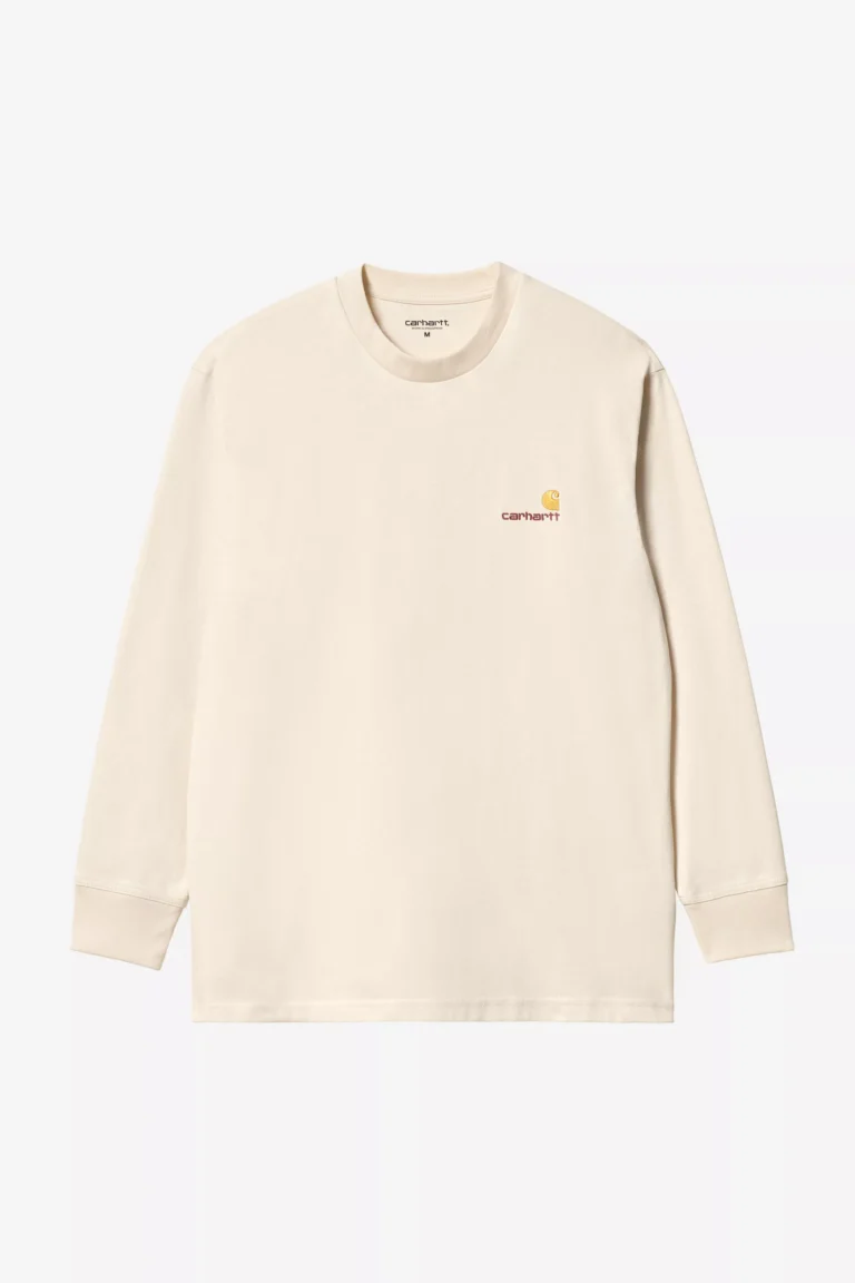 Лонгслив Carhartt WIP L/S American Script T-Shirt Natural