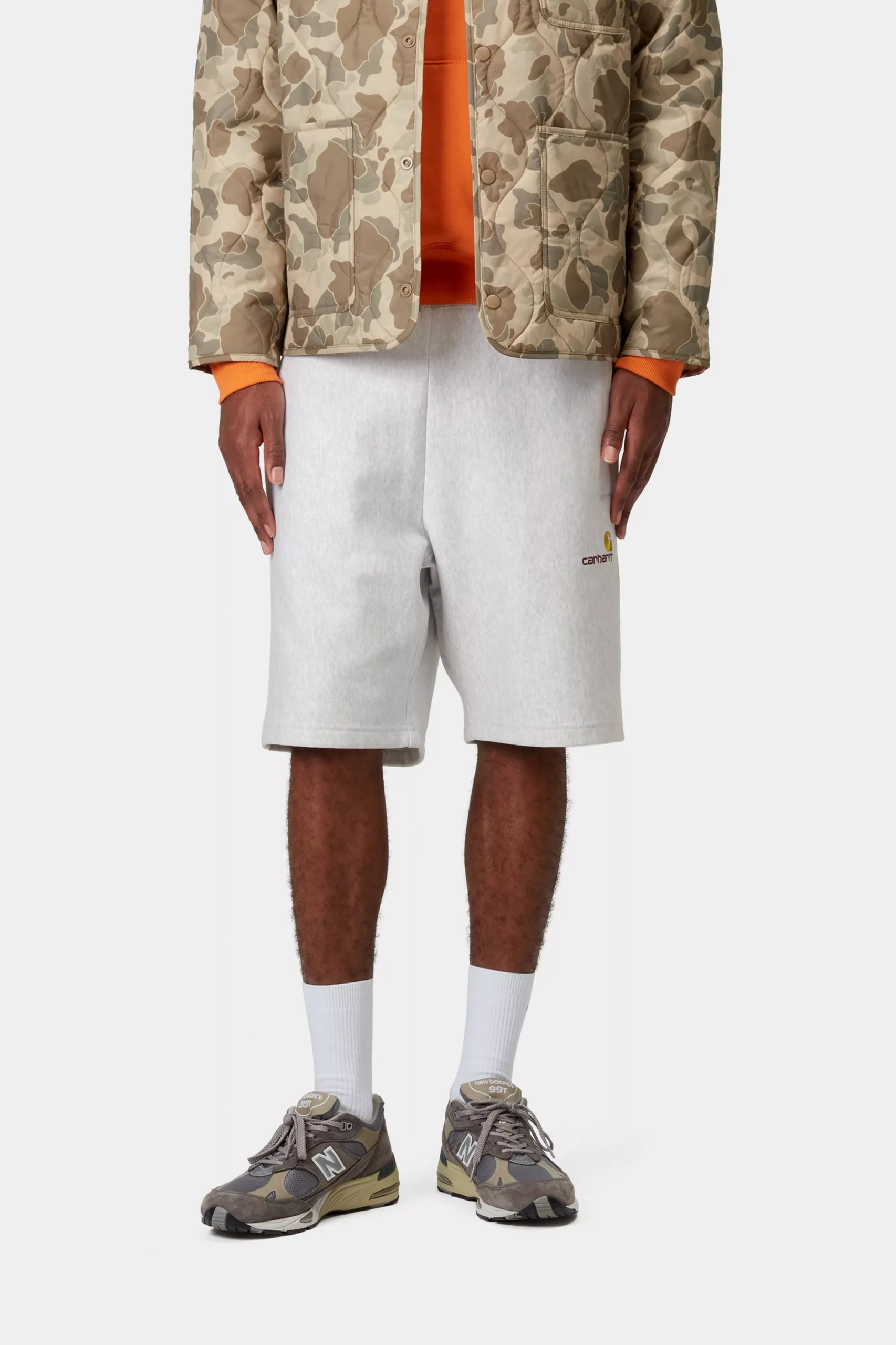 Шорты Carhartt WIP American Script Sweat Short Ash Heather