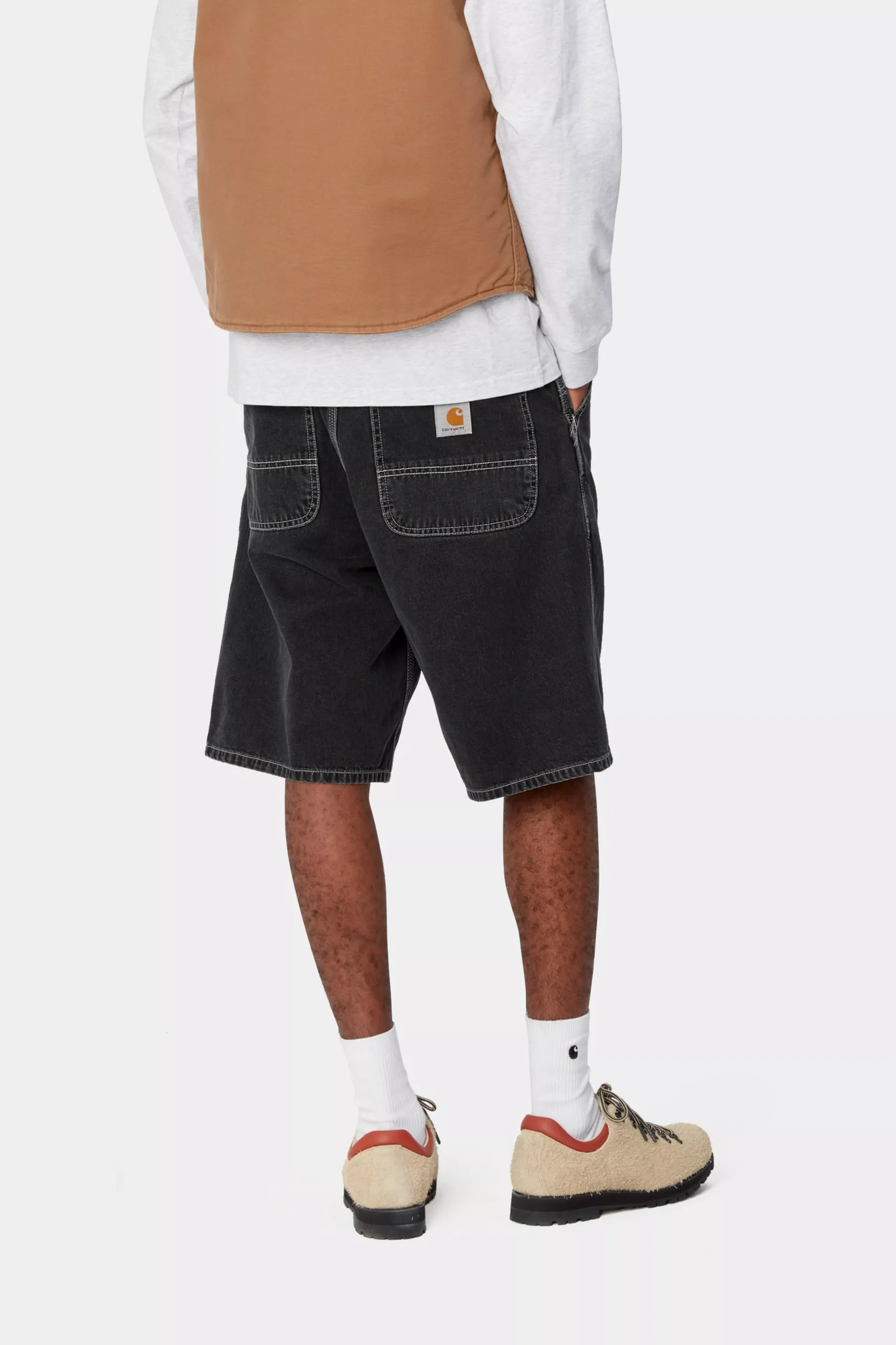 Шорты Carhartt WIP Simple Short Black Heavy stone wash