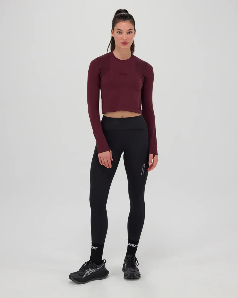 Лонгслив Bandit Running Women's Mercury Seamless™ Long Sleeve Crop - Fig