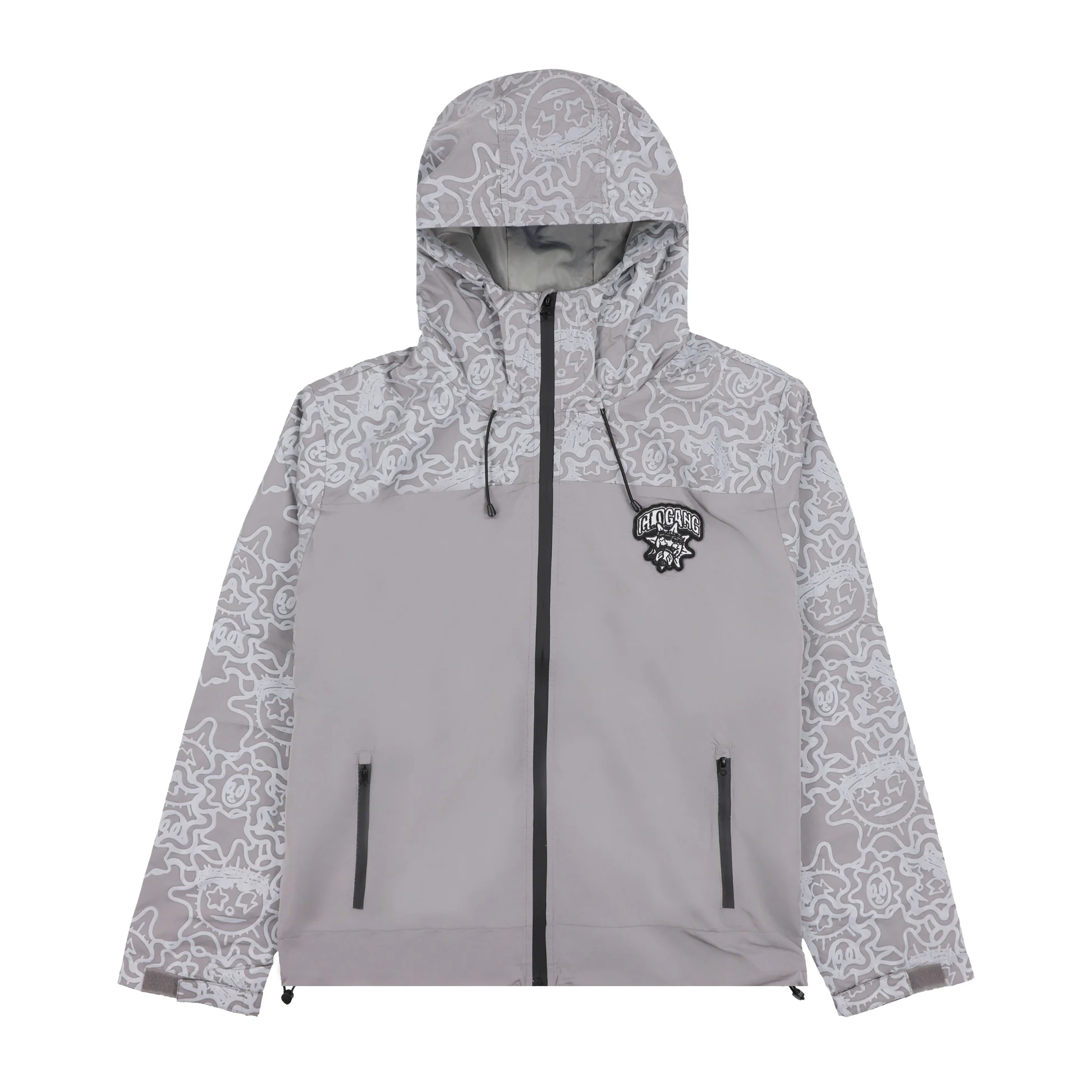 Glo Stars and Sun Windbreaker Charcoal Grey