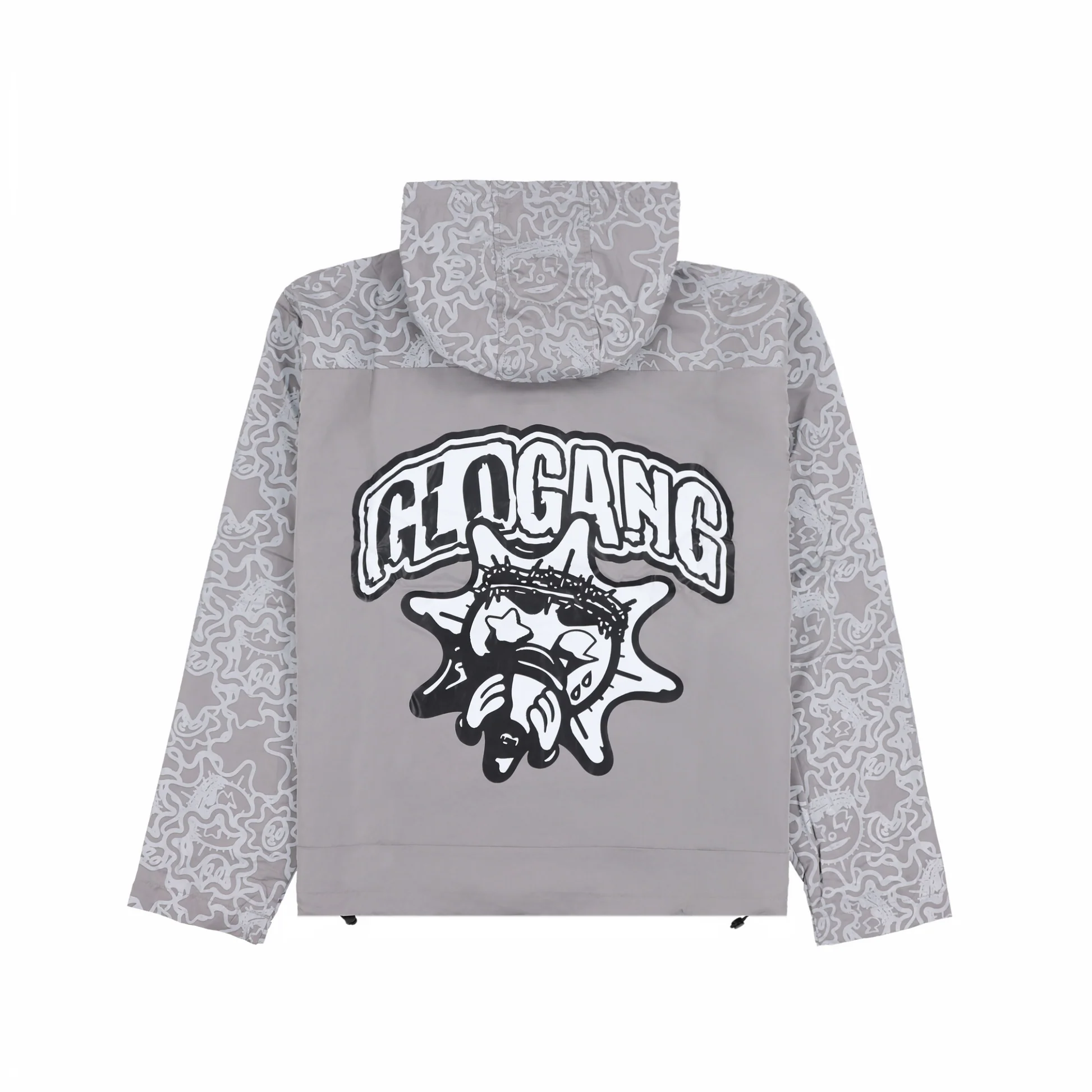 Куртка Glo Gang Glo Stars and Sun Windbreaker Charcoal Grey