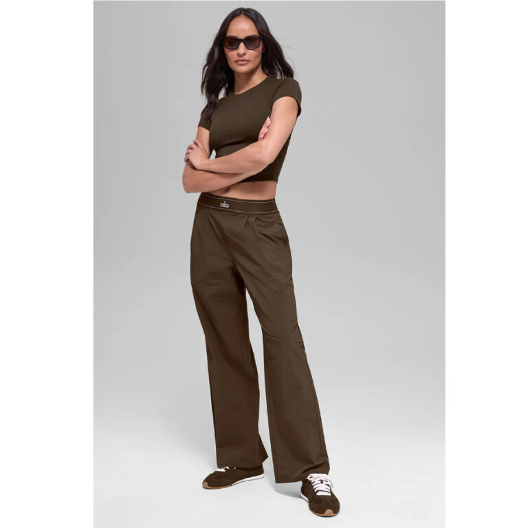 Спортивные брюки Aloyoga Suit Up Trouser Regular Espresso