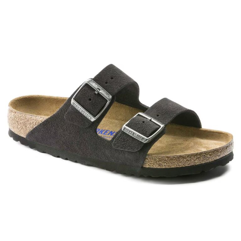 Сандали Birkenstock Arizona Soft Footbed Suede Leather Velvet Gray