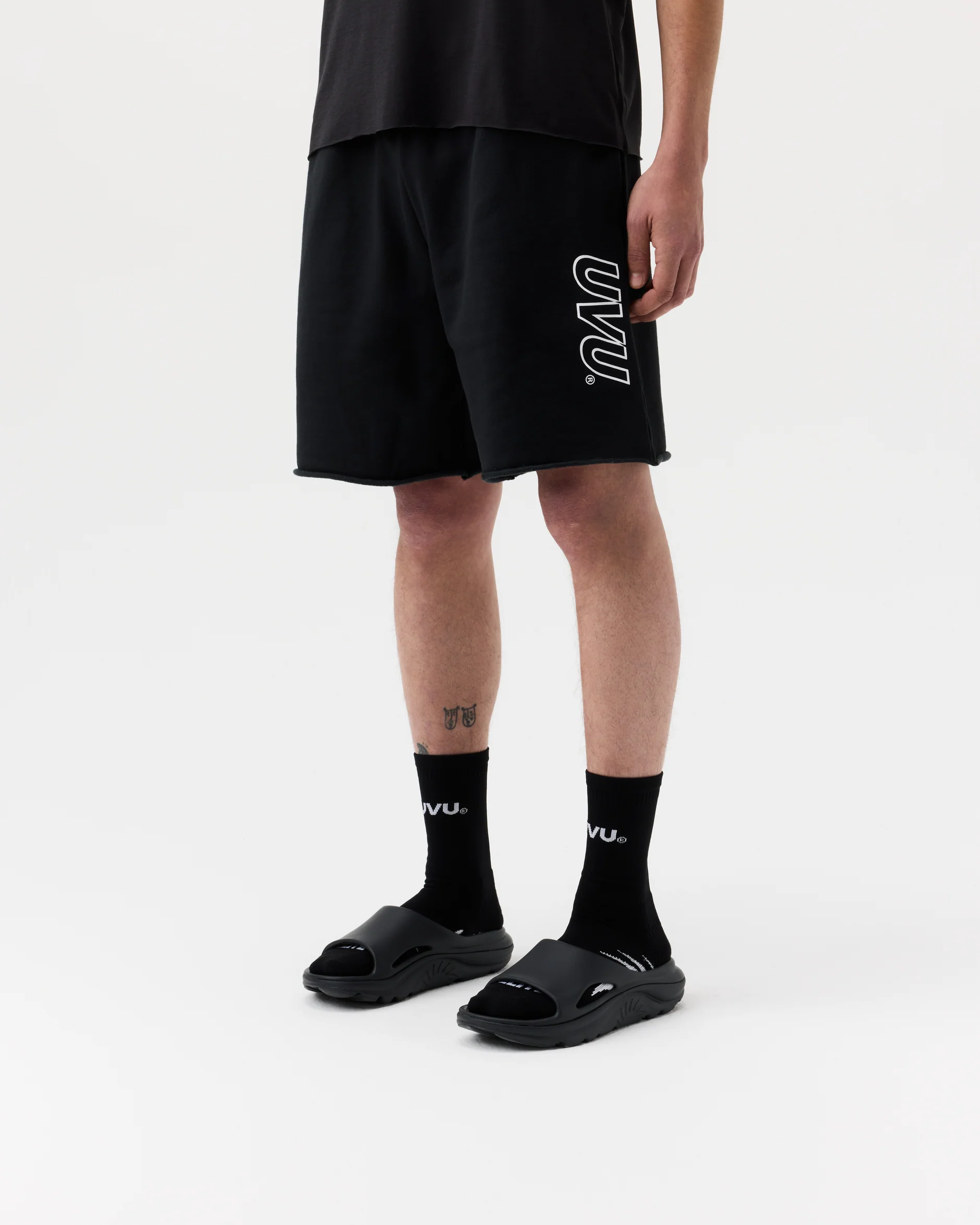 Шорты UVU Outline Cut-Off Sweatpants 'Black'