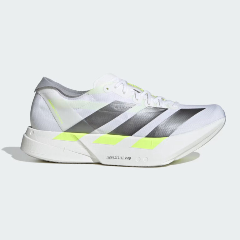 Беговые Кроссовки Adidas Adizero Adios Pro 4 'Cloud White / Iron Metallic / Solar Yellow'