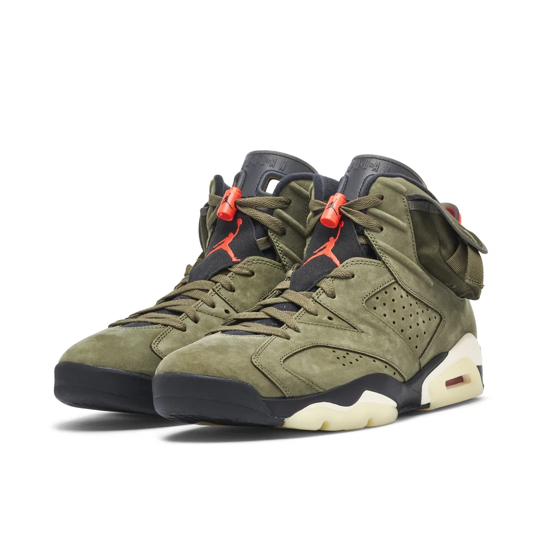 Кроссовки Nike Air Jordan 6 x Travis Scott Medium Olive