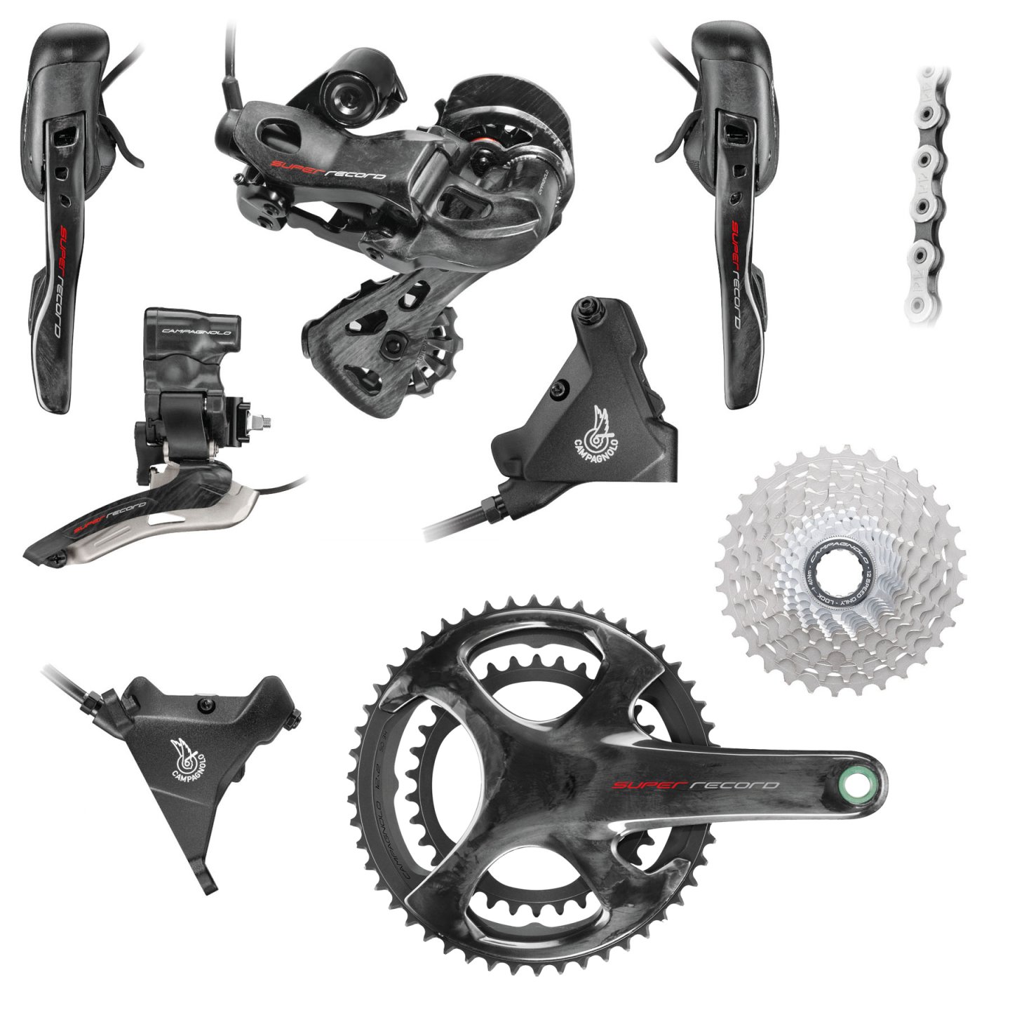 Campagnolo Super Record EPS Groupset - Stages L Powermeter 2x12-speed - Flat Mount
