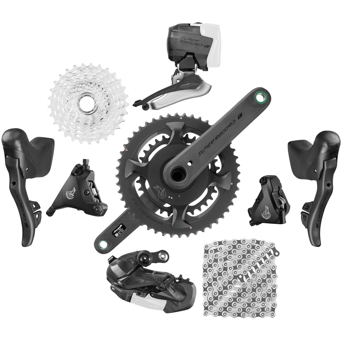 Campagnolo Super Record S WRL Powermeter Groupset 2x12-speed - Hydraulic Disc Brake - Flat Mount