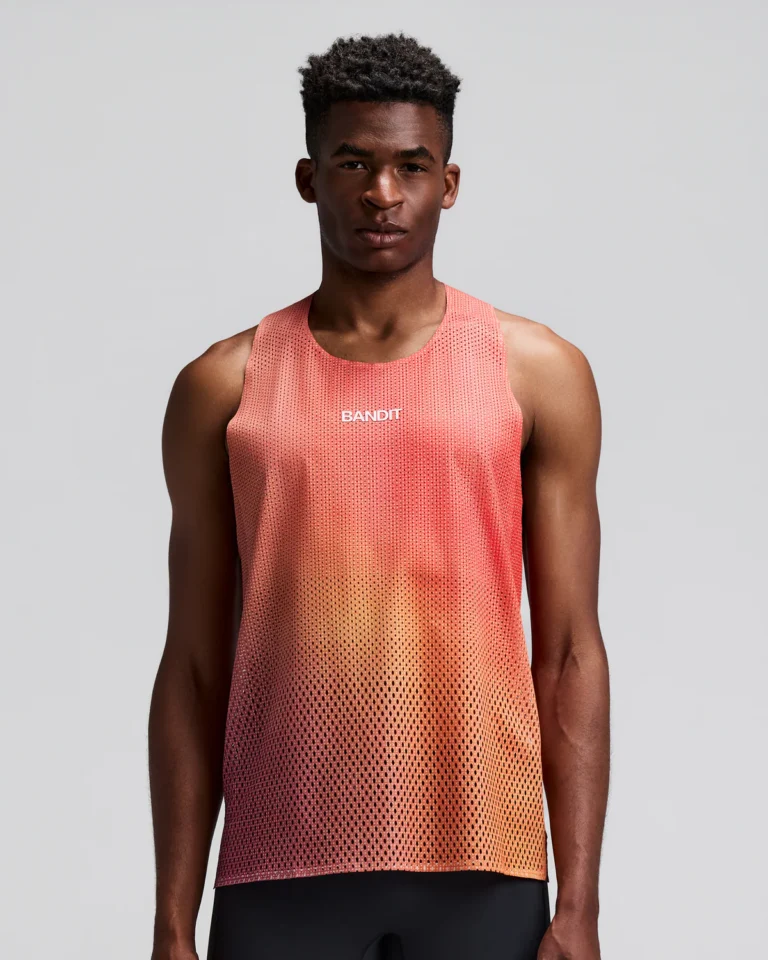 Майка Bandit Running Shredder™ Race Singlet with Flopack™ - Linear Gradient - Poppy / Copal