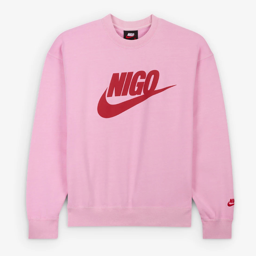 Толстовка Nike x Nigo NRG Fleece Crew Sweatshirt 'Pink'