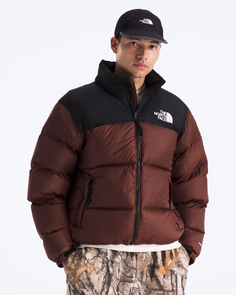 The North Face Men’s 1996 Retro Nuptse Jacket Ember Soil/TNF Black