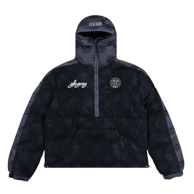 Куртка-анорак Glo Gang Glo Arctic Half Zip Puffer Jacket Black
