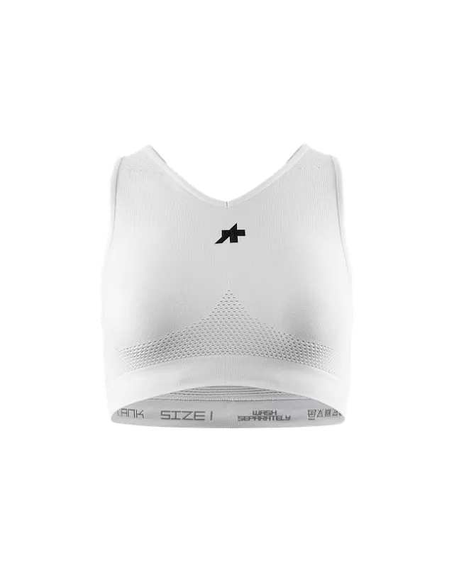 Топ спортивный женский ASSOS Cropped Tank Skin Layer P1 White Series