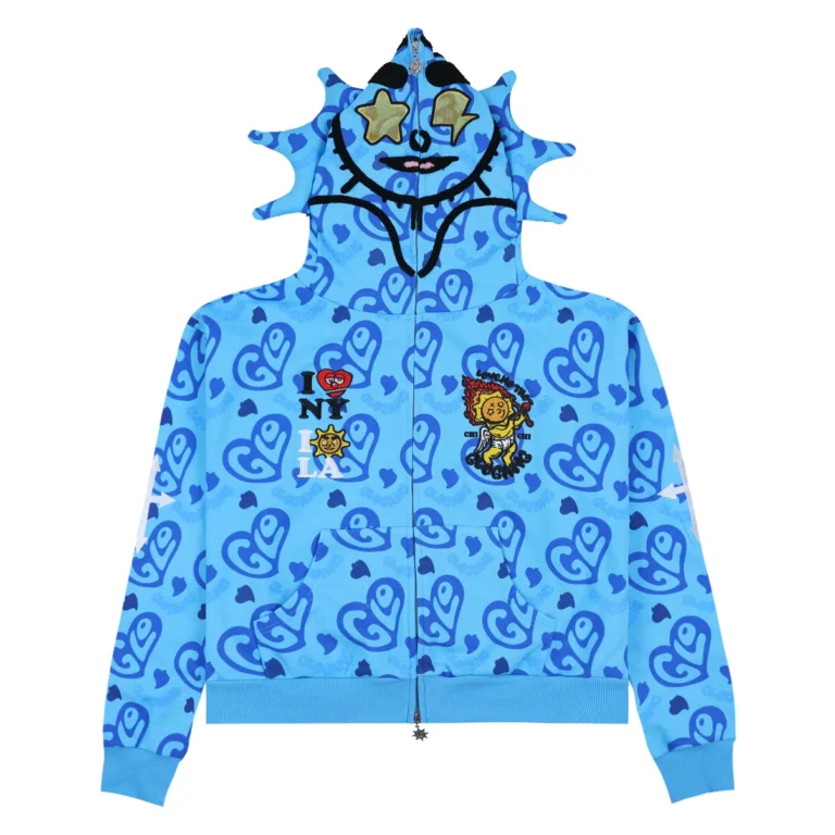 Худи Glo Gang I Heart Glo Full Zip Hoodie Blue