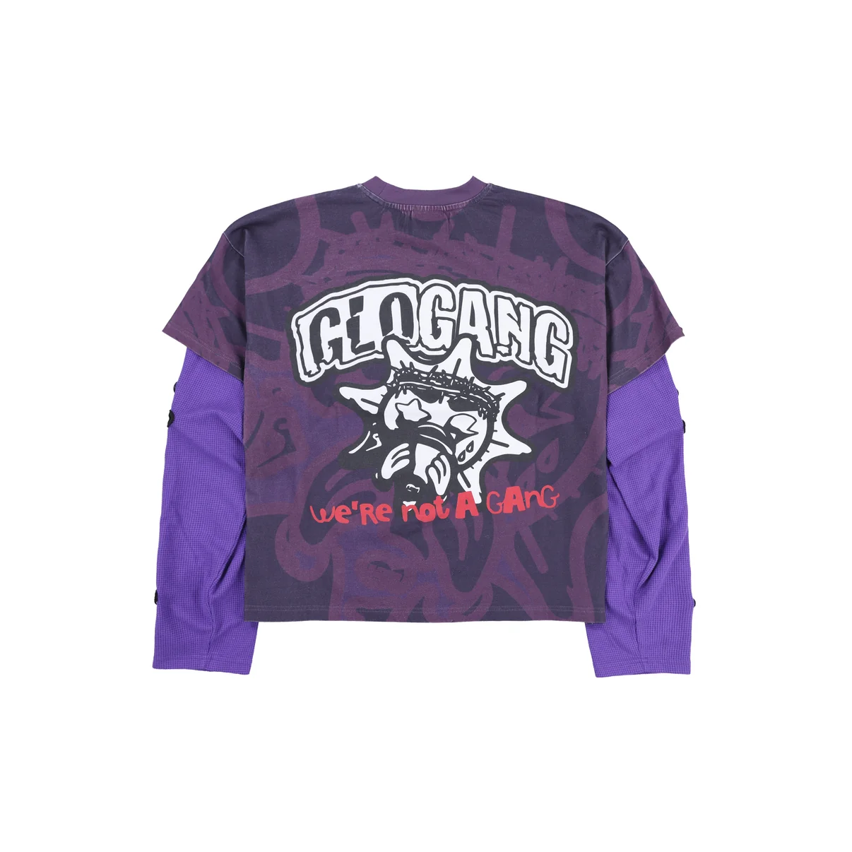 Лонгслив Glo Gang Not A Gang Double Thermal Layer Tee Purple