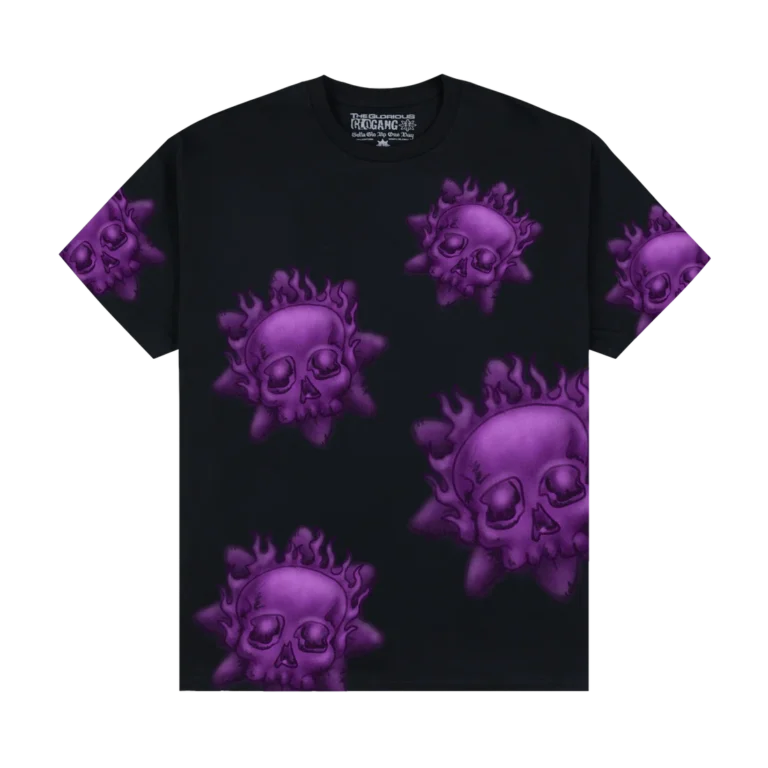 Футболка Glo Gang Skeletor Skull Tee Purple/Black