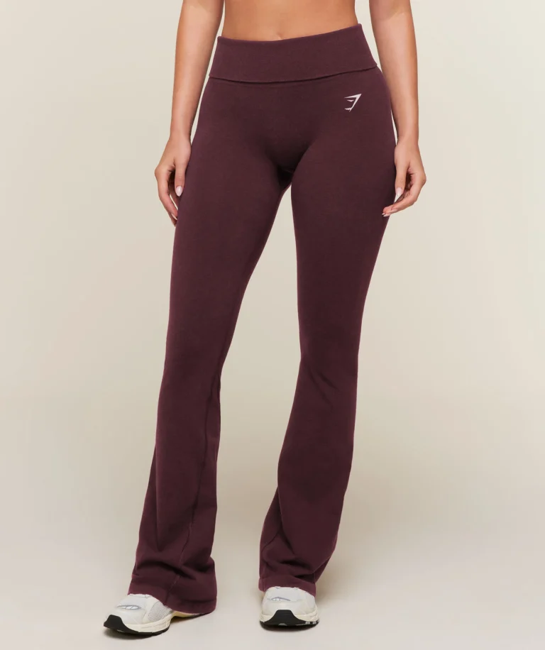 Леггинсы GymShark CottonMove™ Flared Leggings Calm Purple Marl