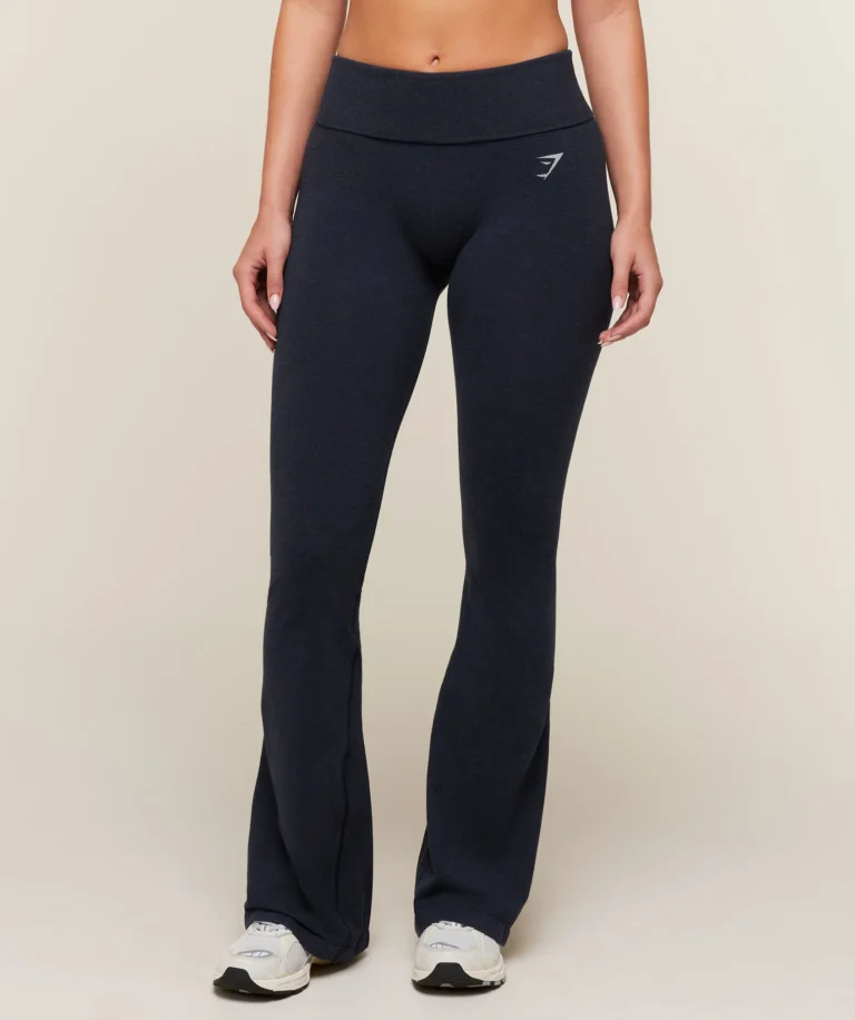 Леггинсы GymShark CottonMove™ Flared Leggings Deep Blue Marl