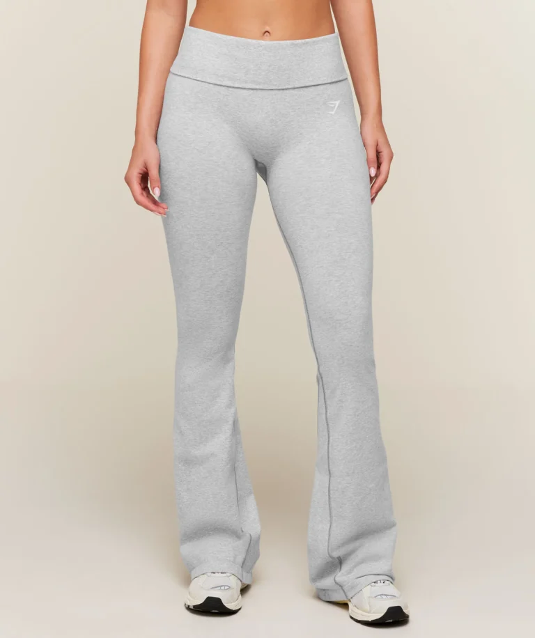 Леггинсы GymShark CottonMove™ Flared Leggings Soft Grey Marl