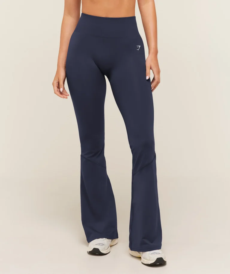 Леггинсы GymShark Everyday Seamless Flared Leggings Heavy Blue