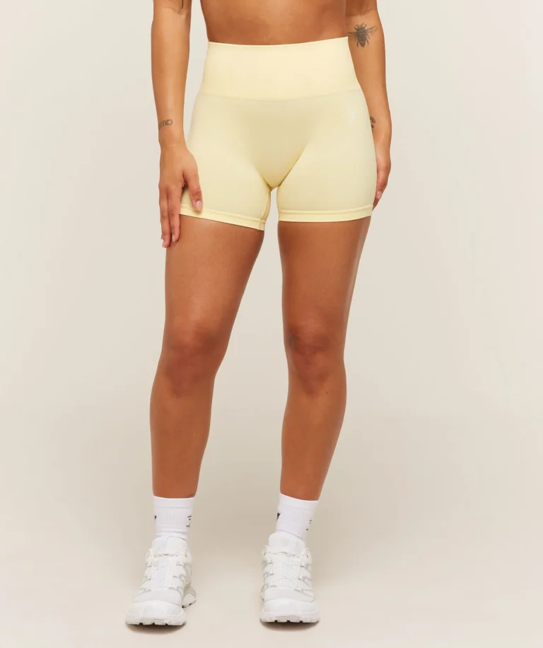 Шорты GymShark Everyday Seamless Shorts Butter Yellow