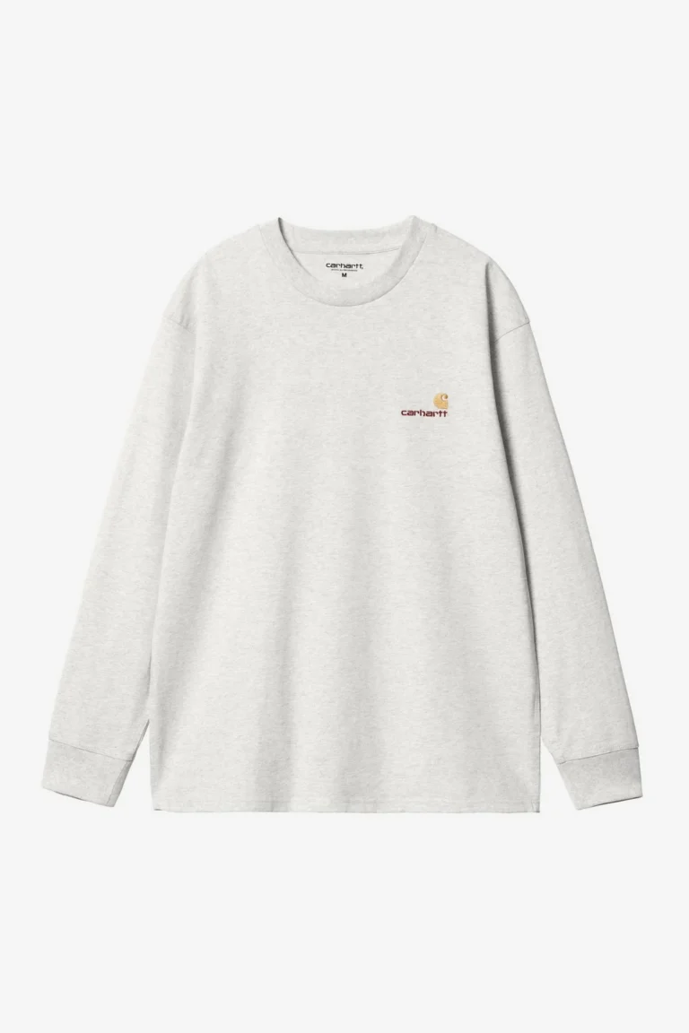 Лонгслив Carhartt WIP American Script Long Sleeve T-Shirt Ash Heather