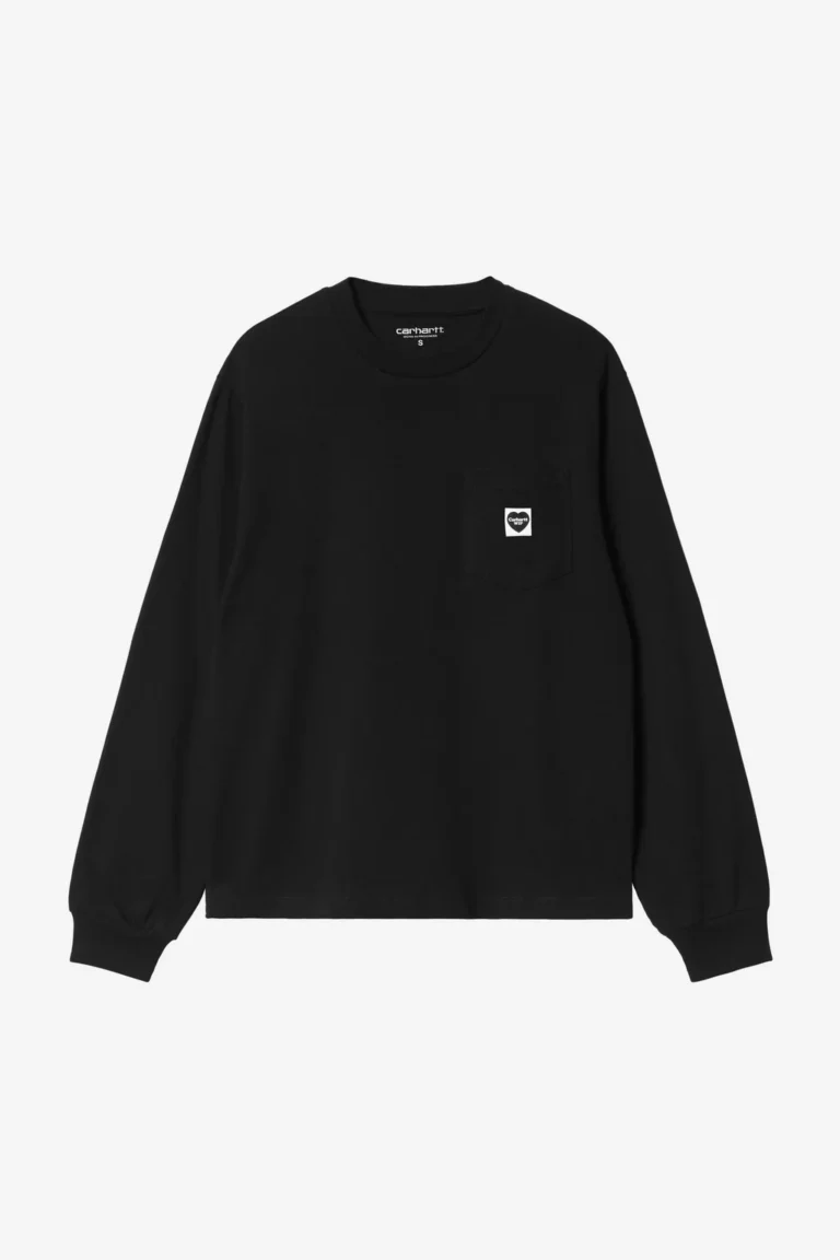 Лонгслив Carhartt WIP Women’s Long Sleeve Pocket Small Heart T-Shirt Black