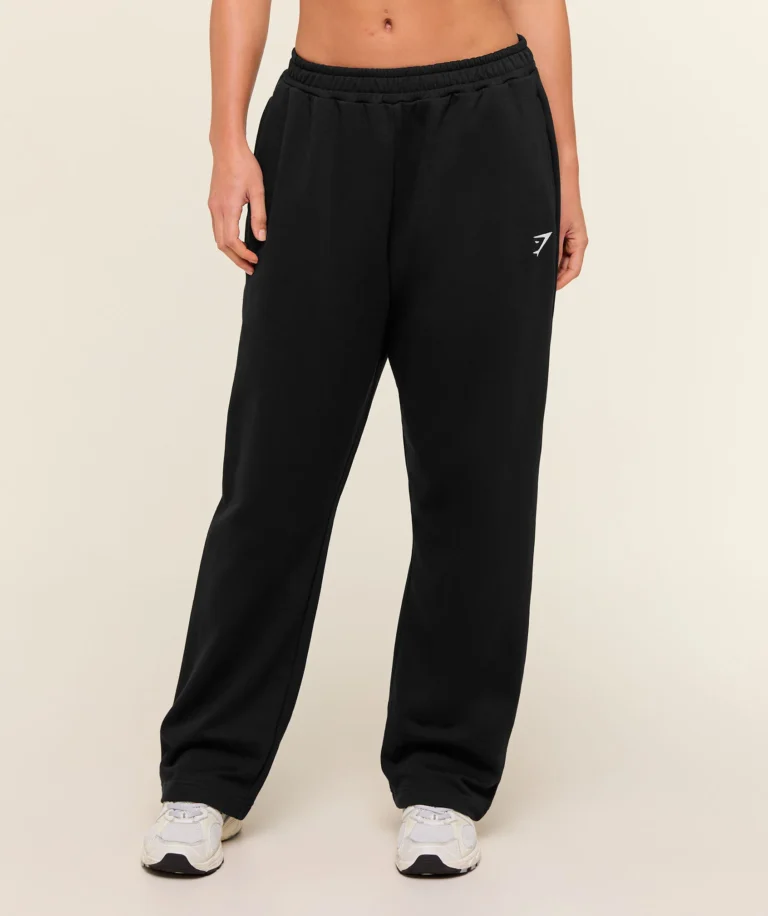 Спортивные брюки GymShark Training Fleece Straight Leg Regular Joggers Black