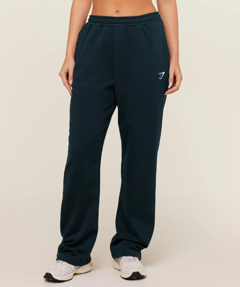 Спортивные брюки GymShark Training Fleece Straight Leg Regular Joggers Deep Petrol Blue