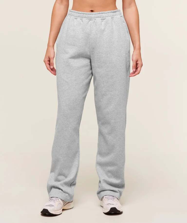 Спортивные брюки GymShark Training Fleece Straight Leg Regular Joggers Light Grey Core Marl