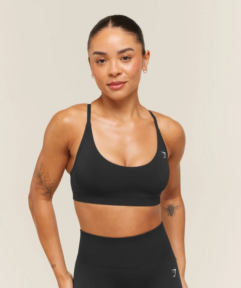 Бра GymShark Everyday Seamless Racerback Sports Bra Black