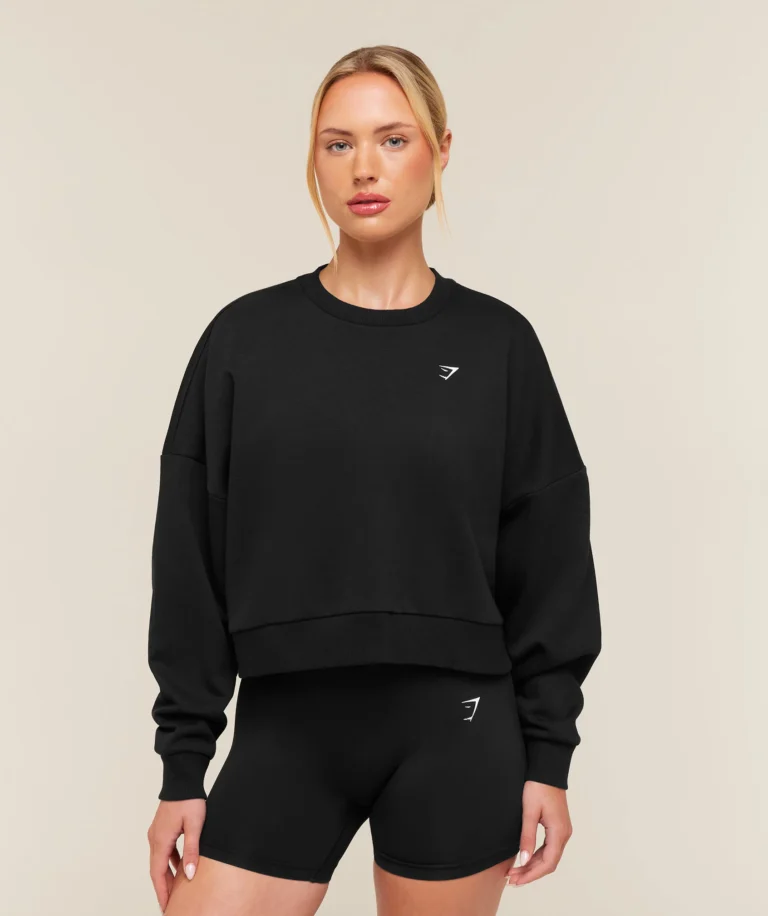 Свитшот GymShark Training Oversized Boxy Sweatshirt Black