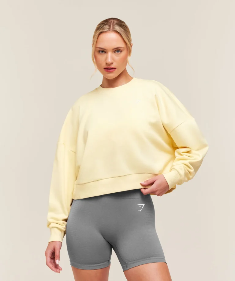 Свитшот GymShark Training Oversized Boxy Sweatshirt Butter Yellow