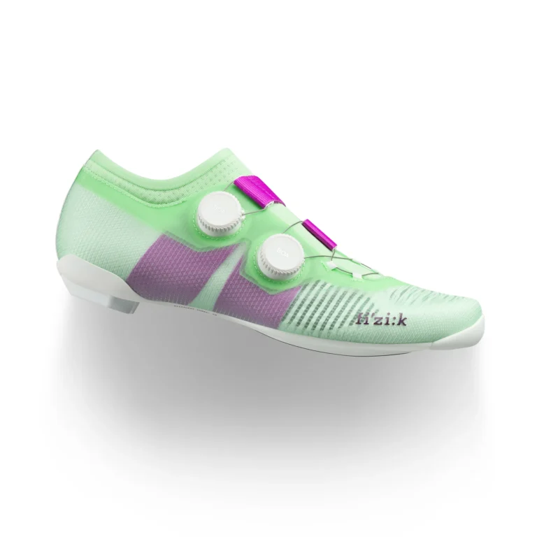 Велотуфли для шоссе Fizik Vega Carbon Mint Green/Purple