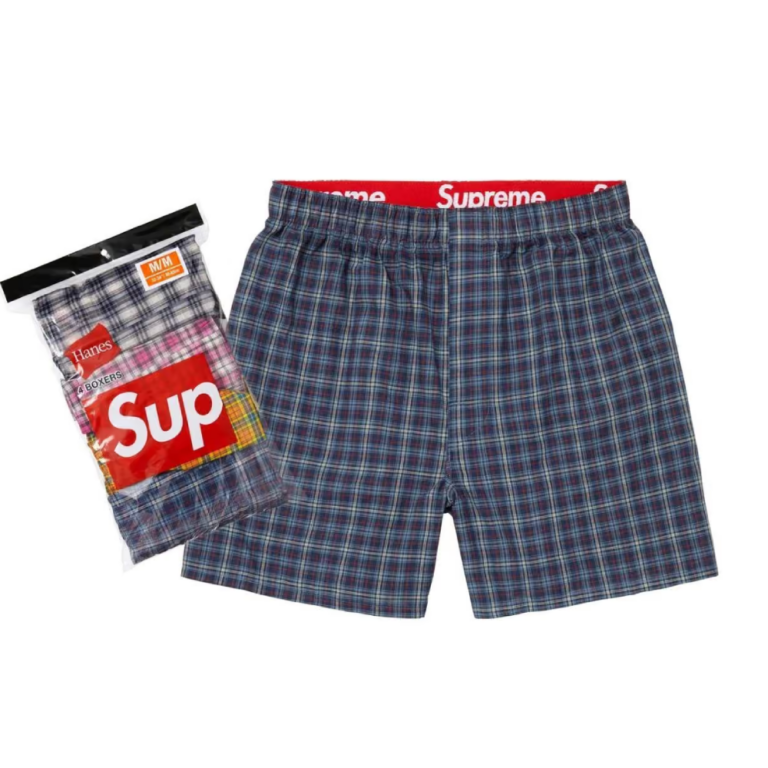 Комплект мужских боксеров Supreme/Hanes Plaid Boxers (4 Pack) Multicolor