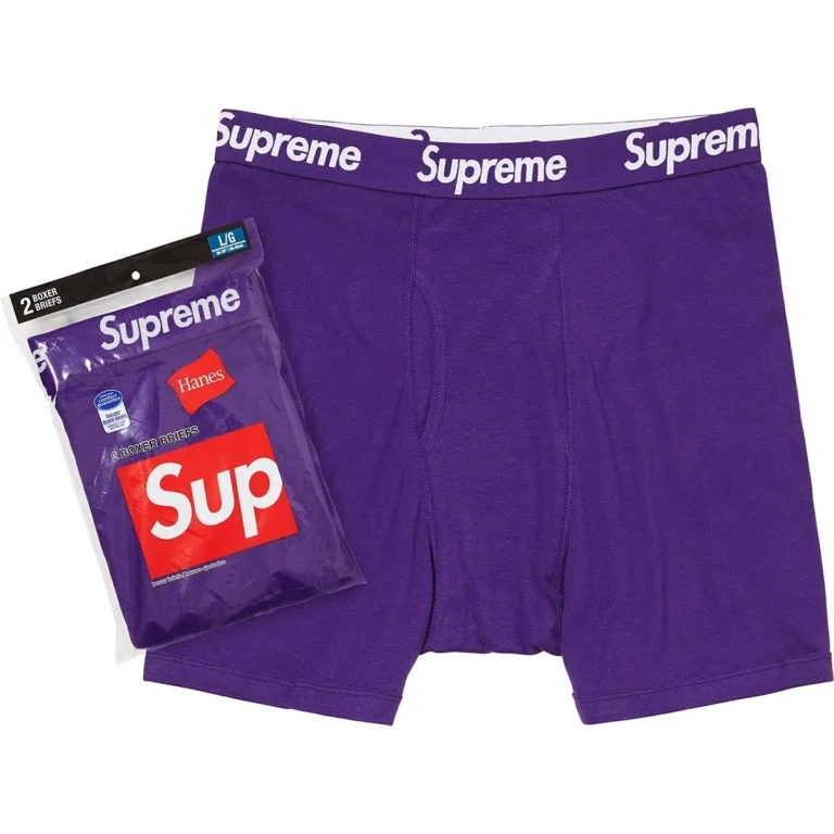 Комплект мужских боксеров Supreme/Hanes Boxer Briefs 2 Pack Purple