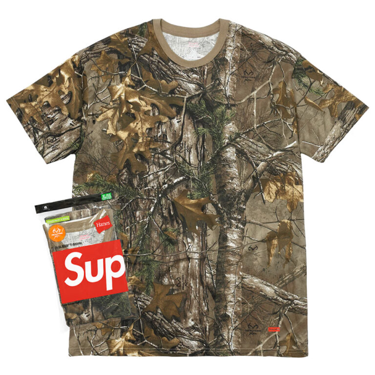 Комплект мужских футболок Supreme/Hanes Tagless Tees 3 Pack RealTree