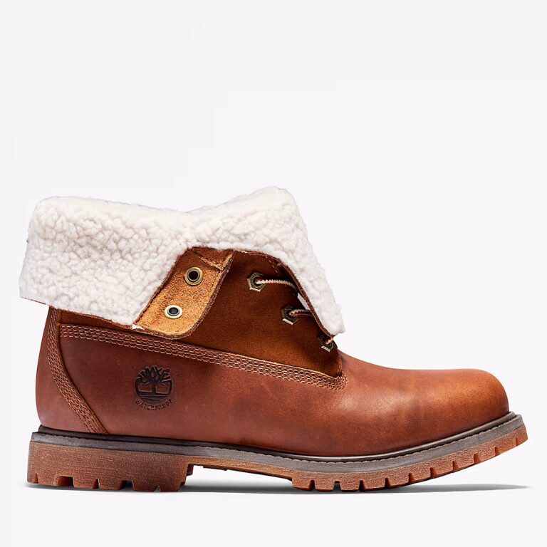 Ботинки женские Timberland Warm-Lined Waterproof Roll-Top Boot Dark Brown Full-Grain